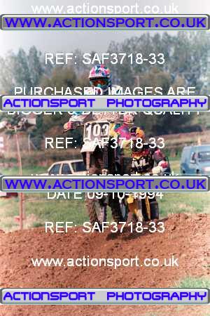 Photo: SAF3718-33 ActionSport Photography 09/10/1994 AMCA Uley MXC - Gossington  _6_250Juniors #103