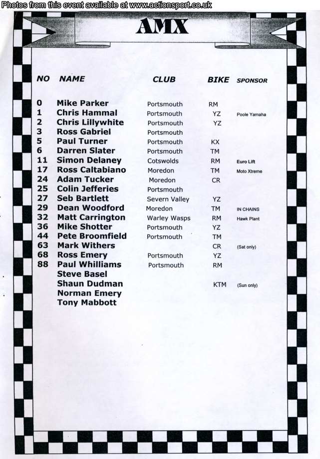 Event programme page