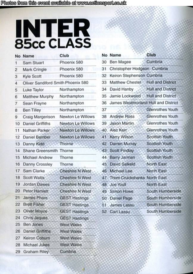 Event programme page