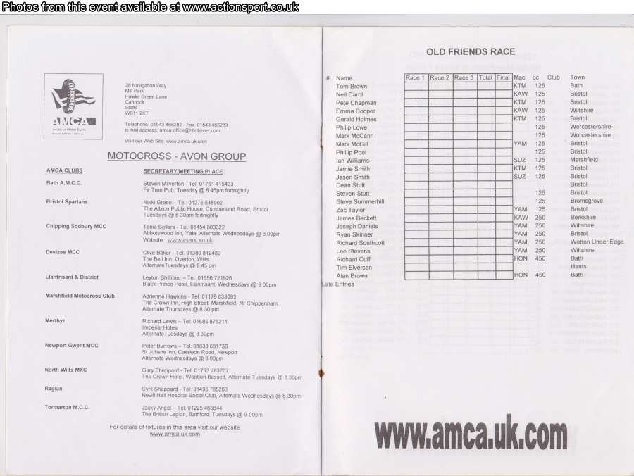 Event programme page