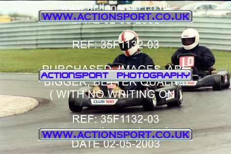 Photo: 35F1132-03 ActionSport Photography 02/05/2003 Club 100 Kart Enduro - Clay Pigeon Raceway _1_AllDrivers #10