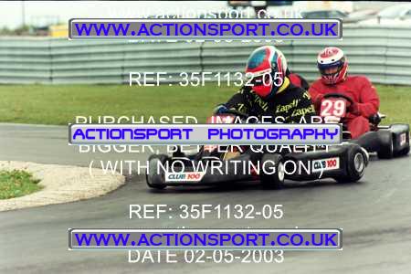 Photo: 35F1132-05 ActionSport Photography 02/05/2003 Club 100 Kart Enduro - Clay Pigeon Raceway _1_AllDrivers #29