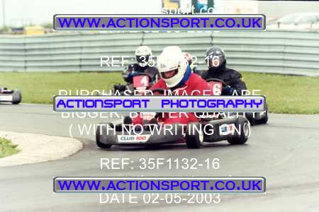 Photo: 35F1132-16 ActionSport Photography 02/05/2003 Club 100 Kart Enduro - Clay Pigeon Raceway _1_AllDrivers #16