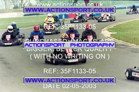 Photo: 35F1133-05 ActionSport Photography 02/05/2003 Club 100 Kart Enduro - Clay Pigeon Raceway _1_AllDrivers #6