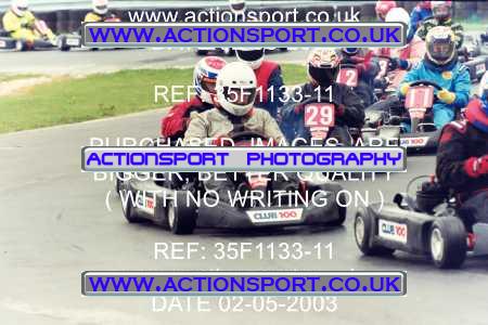 Photo: 35F1133-11 ActionSport Photography 02/05/2003 Club 100 Kart Enduro - Clay Pigeon Raceway _1_AllDrivers #29