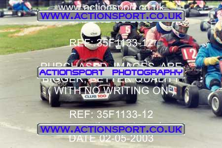 Photo: 35F1133-12 ActionSport Photography 02/05/2003 Club 100 Kart Enduro - Clay Pigeon Raceway _1_AllDrivers #8