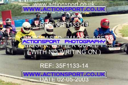 Photo: 35F1133-14 ActionSport Photography 02/05/2003 Club 100 Kart Enduro - Clay Pigeon Raceway _1_AllDrivers #16
