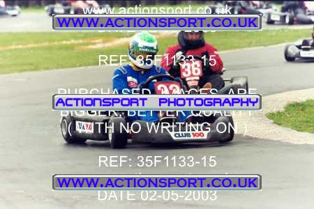 Photo: 35F1133-15 ActionSport Photography 02/05/2003 Club 100 Kart Enduro - Clay Pigeon Raceway _1_AllDrivers #33