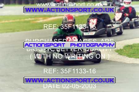 Photo: 35F1133-16 ActionSport Photography 02/05/2003 Club 100 Kart Enduro - Clay Pigeon Raceway _1_AllDrivers #23
