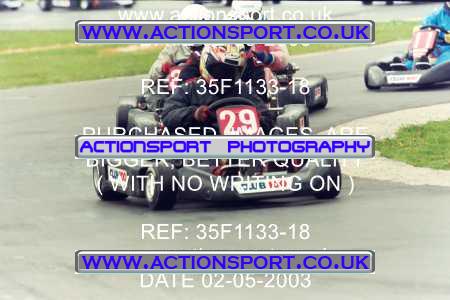 Photo: 35F1133-18 ActionSport Photography 02/05/2003 Club 100 Kart Enduro - Clay Pigeon Raceway _1_AllDrivers #29