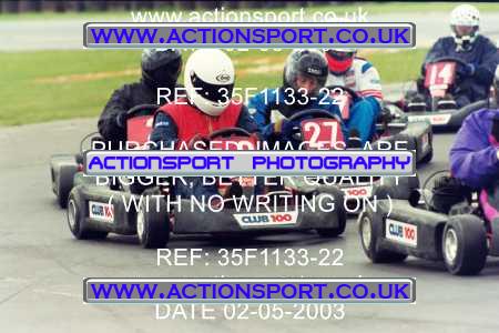 Photo: 35F1133-22 ActionSport Photography 02/05/2003 Club 100 Kart Enduro - Clay Pigeon Raceway _1_AllDrivers #8