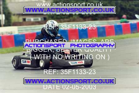 Photo: 35F1133-23 ActionSport Photography 02/05/2003 Club 100 Kart Enduro - Clay Pigeon Raceway _1_AllDrivers #15