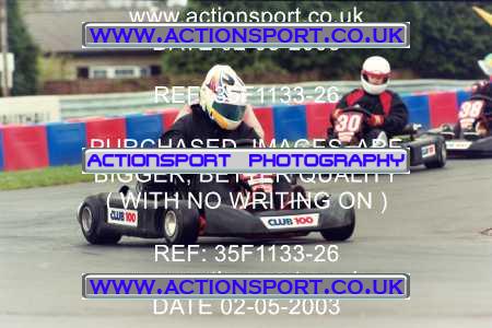Photo: 35F1133-26 ActionSport Photography 02/05/2003 Club 100 Kart Enduro - Clay Pigeon Raceway _1_AllDrivers #24
