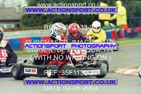 Photo: 35F1133-28 ActionSport Photography 02/05/2003 Club 100 Kart Enduro - Clay Pigeon Raceway _1_AllDrivers #5
