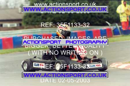 Photo: 35F1133-32 ActionSport Photography 02/05/2003 Club 100 Kart Enduro - Clay Pigeon Raceway _1_AllDrivers #29