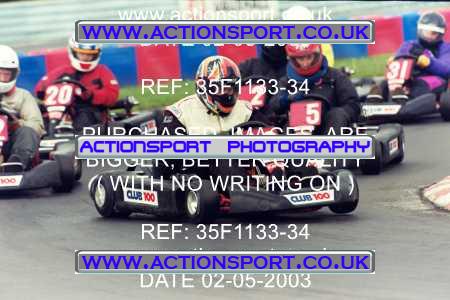 Photo: 35F1133-34 ActionSport Photography 02/05/2003 Club 100 Kart Enduro - Clay Pigeon Raceway _1_AllDrivers #16