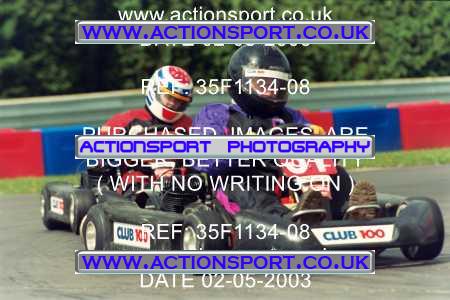 Photo: 35F1134-08 ActionSport Photography 02/05/2003 Club 100 Kart Enduro - Clay Pigeon Raceway _1_AllDrivers #31