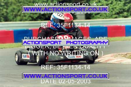 Photo: 35F1134-14 ActionSport Photography 02/05/2003 Club 100 Kart Enduro - Clay Pigeon Raceway _1_AllDrivers #38