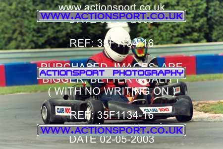 Photo: 35F1134-16 ActionSport Photography 02/05/2003 Club 100 Kart Enduro - Clay Pigeon Raceway _1_AllDrivers #8
