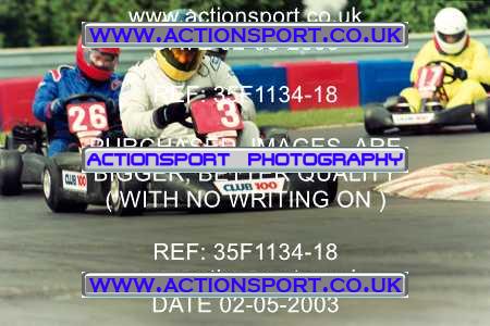 Photo: 35F1134-18 ActionSport Photography 02/05/2003 Club 100 Kart Enduro - Clay Pigeon Raceway _1_AllDrivers #3