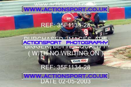 Photo: 35F1134-28 ActionSport Photography 02/05/2003 Club 100 Kart Enduro - Clay Pigeon Raceway _1_AllDrivers #5