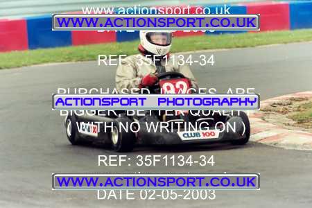 Photo: 35F1134-34 ActionSport Photography 02/05/2003 Club 100 Kart Enduro - Clay Pigeon Raceway _1_AllDrivers #32