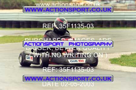 Photo: 35F1135-03 ActionSport Photography 02/05/2003 Club 100 Kart Enduro - Clay Pigeon Raceway _1_AllDrivers #5