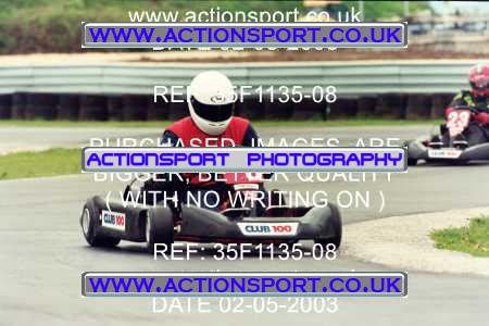 Photo: 35F1135-08 ActionSport Photography 02/05/2003 Club 100 Kart Enduro - Clay Pigeon Raceway _1_AllDrivers #8