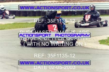 Photo: 35F1135-12 ActionSport Photography 02/05/2003 Club 100 Kart Enduro - Clay Pigeon Raceway _1_AllDrivers #2