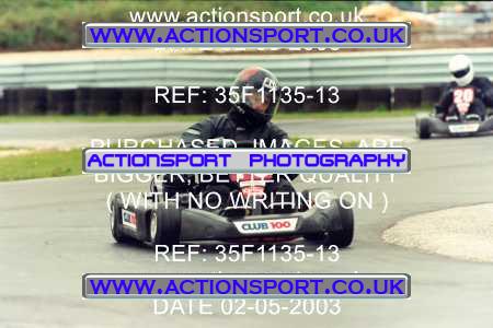 Photo: 35F1135-13 ActionSport Photography 02/05/2003 Club 100 Kart Enduro - Clay Pigeon Raceway _1_AllDrivers #16