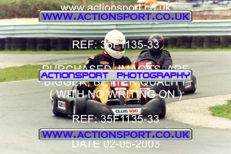 Photo: 35F1135-33 ActionSport Photography 02/05/2003 Club 100 Kart Enduro - Clay Pigeon Raceway _1_AllDrivers #5