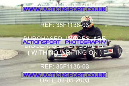 Photo: 35F1136-03 ActionSport Photography 02/05/2003 Club 100 Kart Enduro - Clay Pigeon Raceway _1_AllDrivers #29