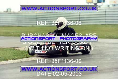 Photo: 35F1136-06 ActionSport Photography 02/05/2003 Club 100 Kart Enduro - Clay Pigeon Raceway _1_AllDrivers #10