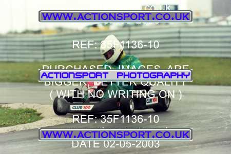 Photo: 35F1136-10 ActionSport Photography 02/05/2003 Club 100 Kart Enduro - Clay Pigeon Raceway _1_AllDrivers #3