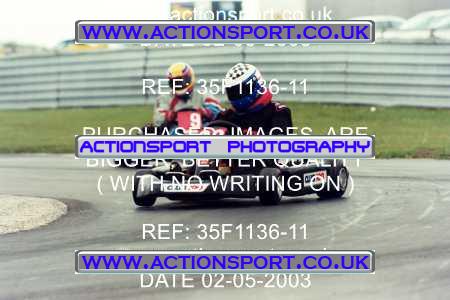Photo: 35F1136-11 ActionSport Photography 02/05/2003 Club 100 Kart Enduro - Clay Pigeon Raceway _1_AllDrivers #38