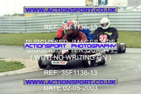 Photo: 35F1136-13 ActionSport Photography 02/05/2003 Club 100 Kart Enduro - Clay Pigeon Raceway _1_AllDrivers #23