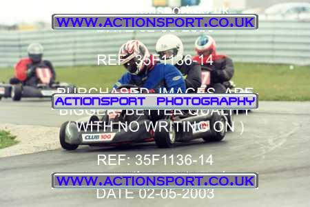 Photo: 35F1136-14 ActionSport Photography 02/05/2003 Club 100 Kart Enduro - Clay Pigeon Raceway _1_AllDrivers #24