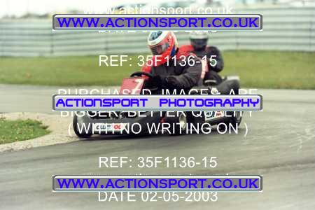 Photo: 35F1136-15 ActionSport Photography 02/05/2003 Club 100 Kart Enduro - Clay Pigeon Raceway _1_AllDrivers #7