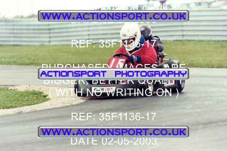 Photo: 35F1136-17 ActionSport Photography 02/05/2003 Club 100 Kart Enduro - Clay Pigeon Raceway _1_AllDrivers #15