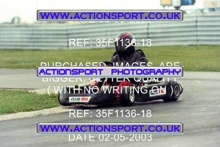 Photo: 35F1136-18 ActionSport Photography 02/05/2003 Club 100 Kart Enduro - Clay Pigeon Raceway _1_AllDrivers #5