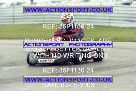 Photo: 35F1136-24 ActionSport Photography 02/05/2003 Club 100 Kart Enduro - Clay Pigeon Raceway _1_AllDrivers #12