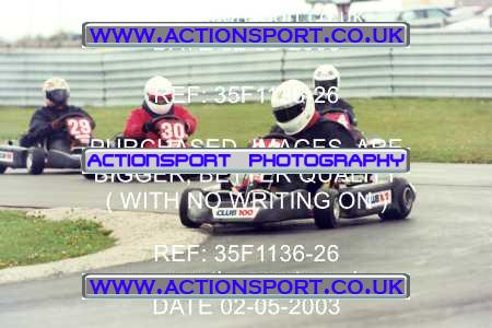 Photo: 35F1136-26 ActionSport Photography 02/05/2003 Club 100 Kart Enduro - Clay Pigeon Raceway _1_AllDrivers #20