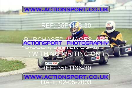 Photo: 35F1136-30 ActionSport Photography 02/05/2003 Club 100 Kart Enduro - Clay Pigeon Raceway _1_AllDrivers #36