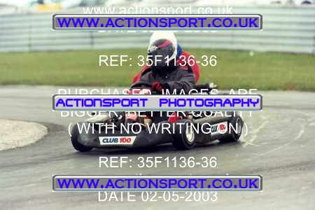 Photo: 35F1136-36 ActionSport Photography 02/05/2003 Club 100 Kart Enduro - Clay Pigeon Raceway _1_AllDrivers #5