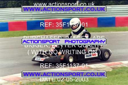Photo: 35F1137-01 ActionSport Photography 02/05/2003 Club 100 Kart Enduro - Clay Pigeon Raceway _1_AllDrivers #38
