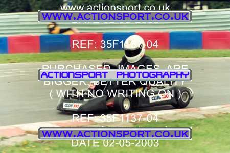 Photo: 35F1137-04 ActionSport Photography 02/05/2003 Club 100 Kart Enduro - Clay Pigeon Raceway _1_AllDrivers #20