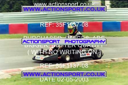 Photo: 35F1137-08 ActionSport Photography 02/05/2003 Club 100 Kart Enduro - Clay Pigeon Raceway _1_AllDrivers #4