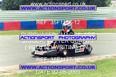 Photo: 35F1137-12 ActionSport Photography 02/05/2003 Club 100 Kart Enduro - Clay Pigeon Raceway _1_AllDrivers #23