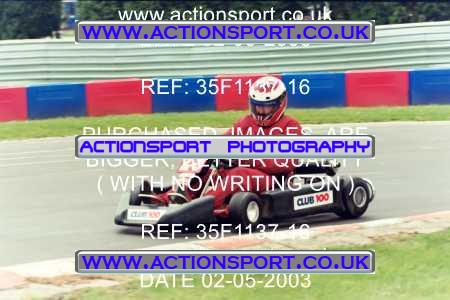 Photo: 35F1137-16 ActionSport Photography 02/05/2003 Club 100 Kart Enduro - Clay Pigeon Raceway _1_AllDrivers #29