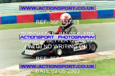 Photo: 35F1137-18 ActionSport Photography 02/05/2003 Club 100 Kart Enduro - Clay Pigeon Raceway _1_AllDrivers #6